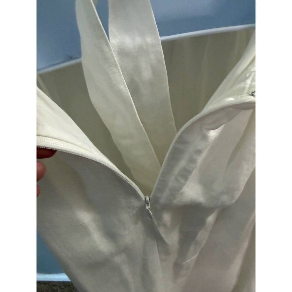 ASTR The Label White Romantic Dress XS Cutout Tie Back Tiered Midi Garden - Picture 13 of 14